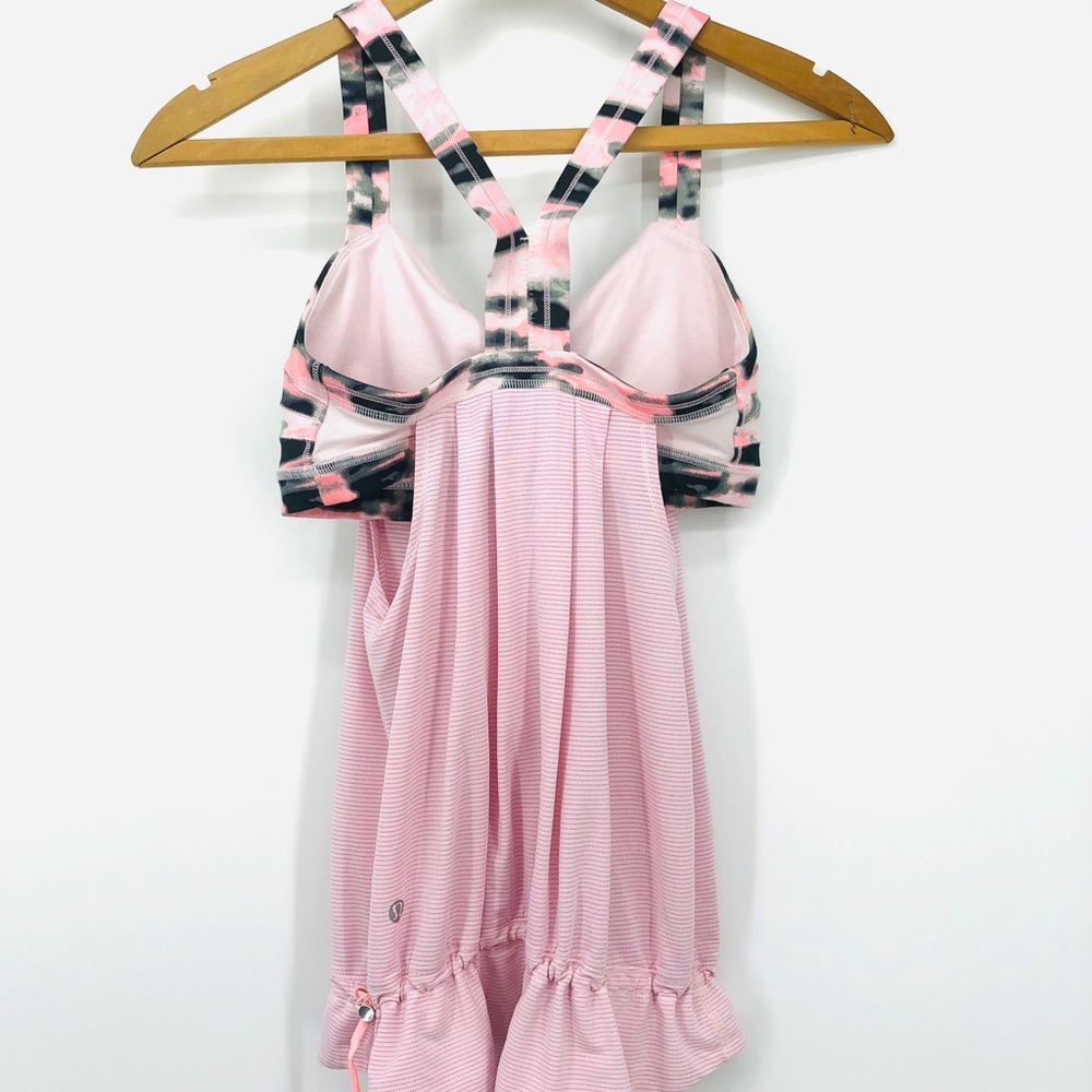 ✨Lululemon RestLess Pink Camo Sports Bra Top Sleeveless  6 Barbiecore Ballet - Picture 7 of 16
